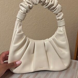 JW PEI Gathered Cream Shoulder Bag